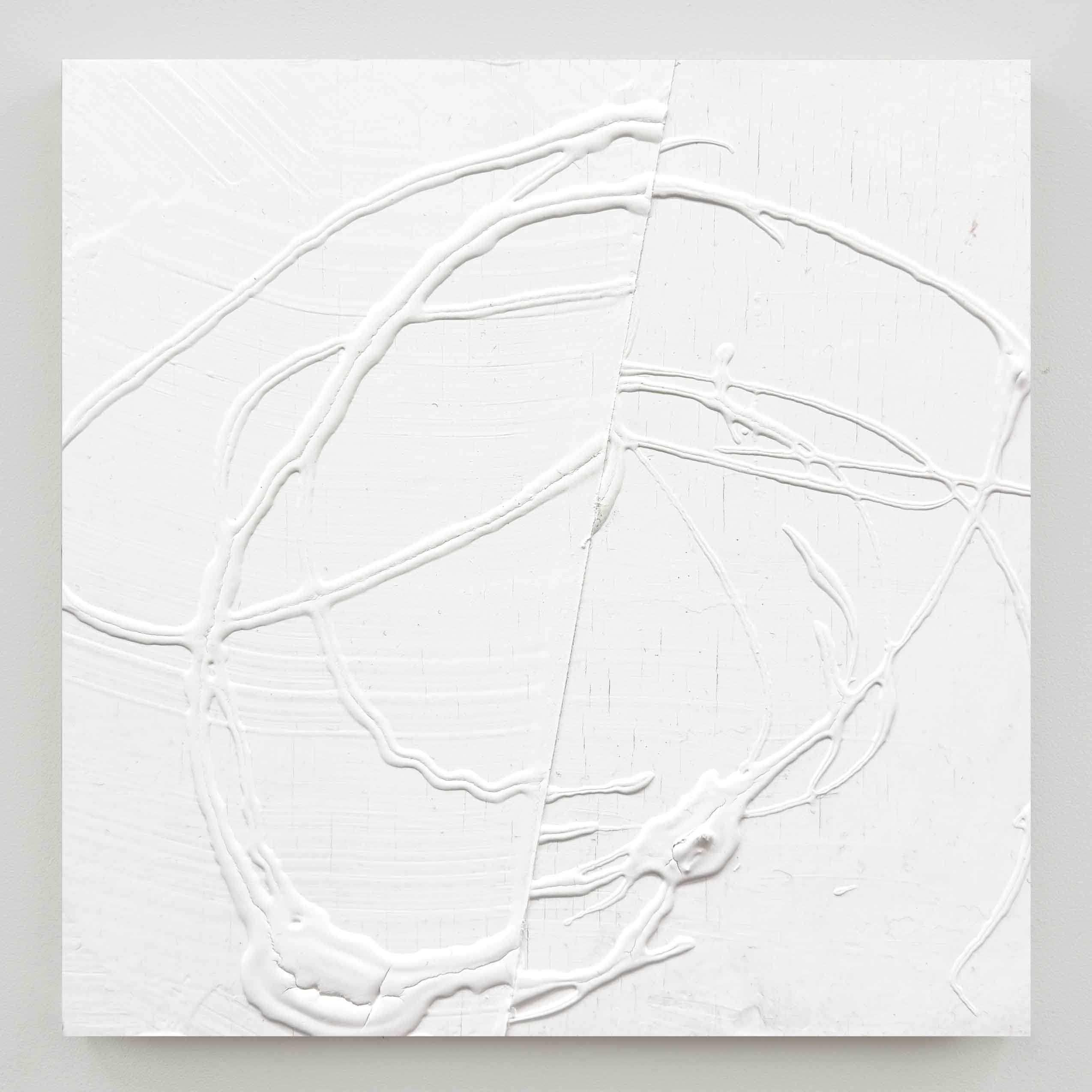 Elise Nguyen Quoc, <i>Desire / No Tears</i>, 2026. Acrylic on wood panel, 8 x 8 x 3/4 in (20.3 x 20.3 x 1.9 cm)